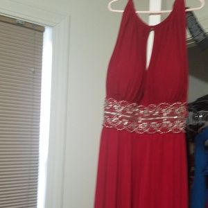 Long red formal dress